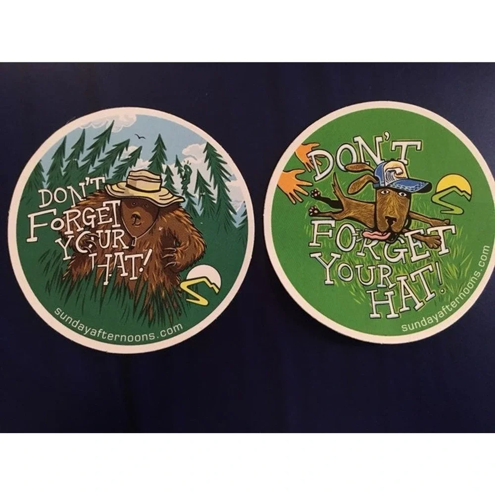 2 Stickers Don't Forget Your Hat